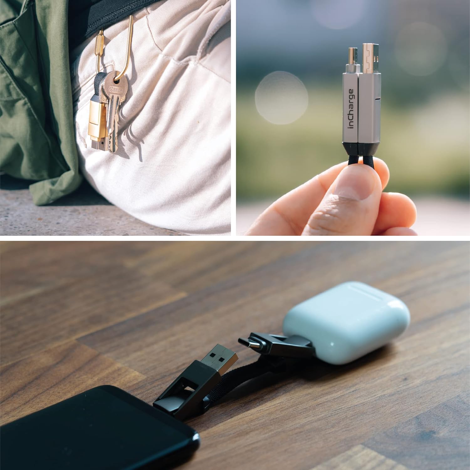 Incharge6 Keychain USB C Charger Cable