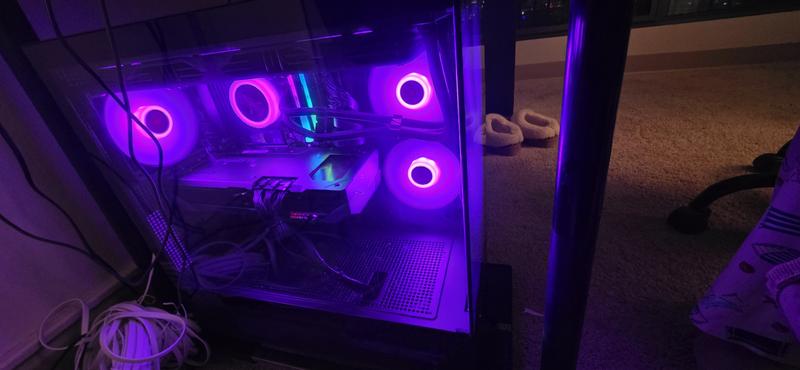 Skytech Gaming Azure 3 in a dark room
