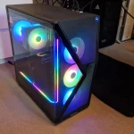 iBUYPOWER Slate Mesh SMI7N5701 Review desktop placed on the floor