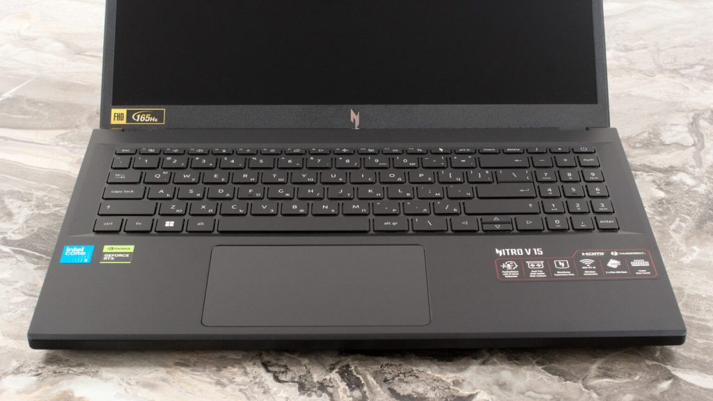 Acer Nitro V (ANV15-52-76NK) laptop keyboard and touchpad