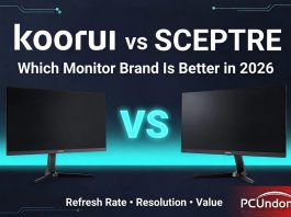 KOORUI vs Sceptre KOORUI vs Sceptre monitors side by side